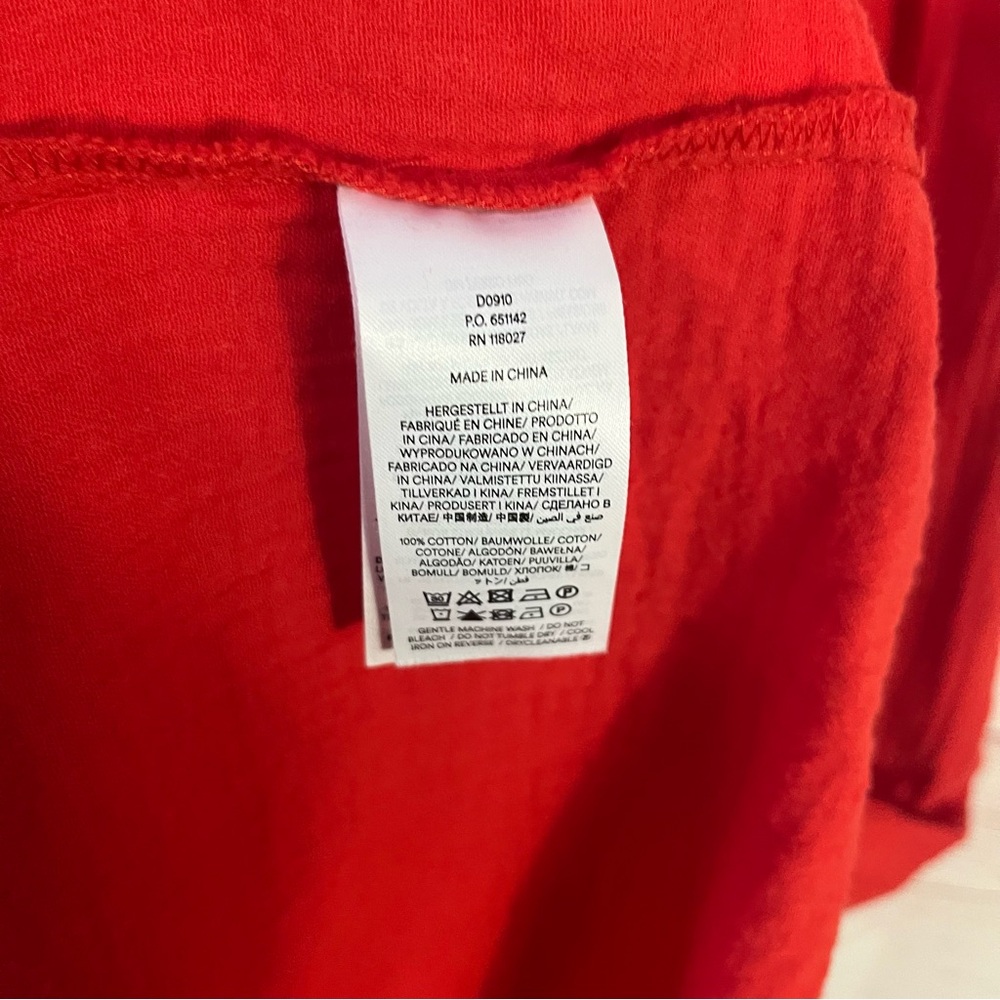 Boden Eve Red Orange  100% Cotton Double Cloth Midi Dress‎ Size 16-18R - Picture 3 of 7
